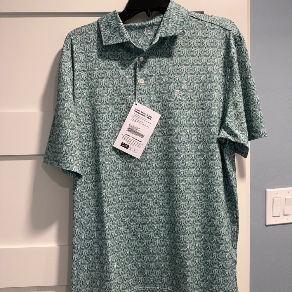 Rhoback Baylor McLane Stadium Green Polo Shirt